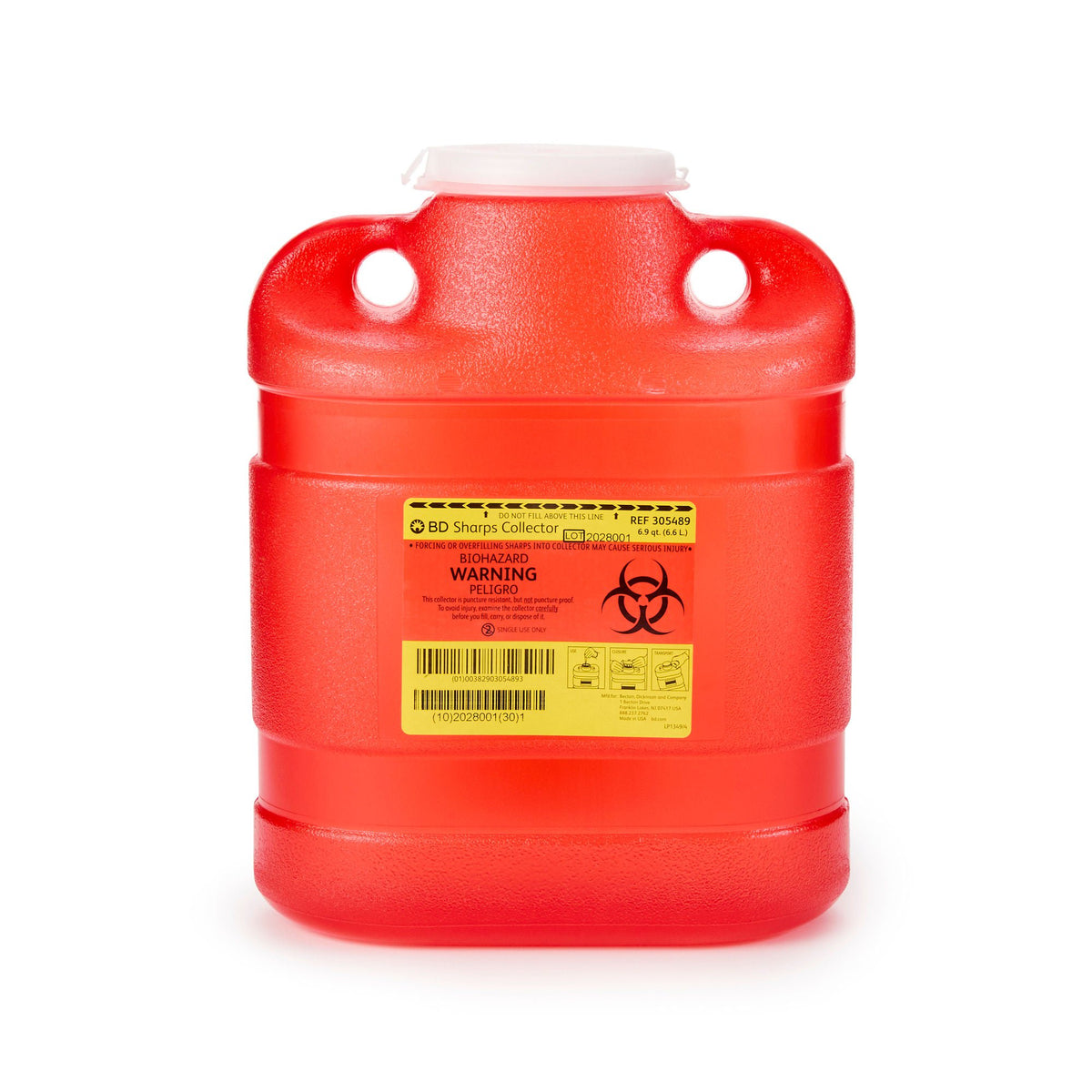 CONTAINER, SHARPS RED 6.9QT (12/CS)