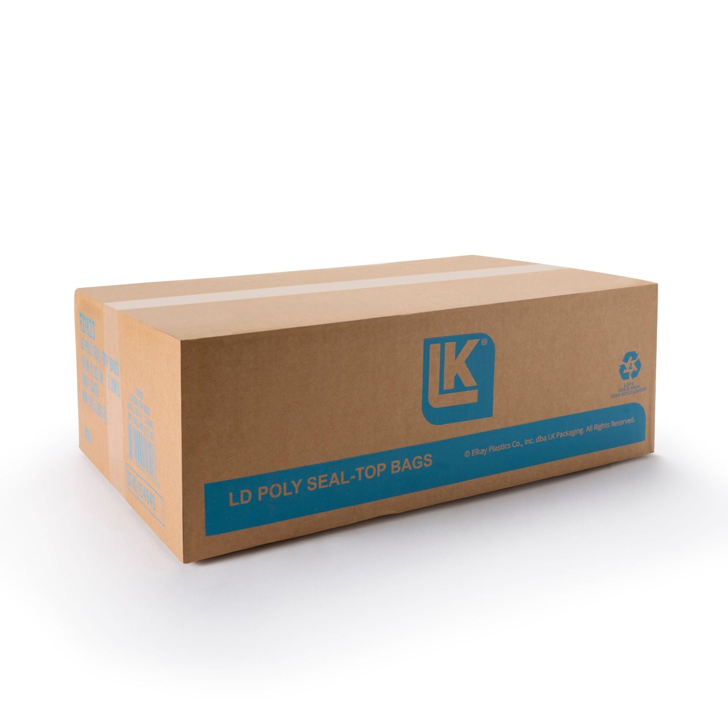 BAG, SEAL TOP CLR LINE SNGL TRACK 2MIL 18"X20" (100/PK 5PK/C