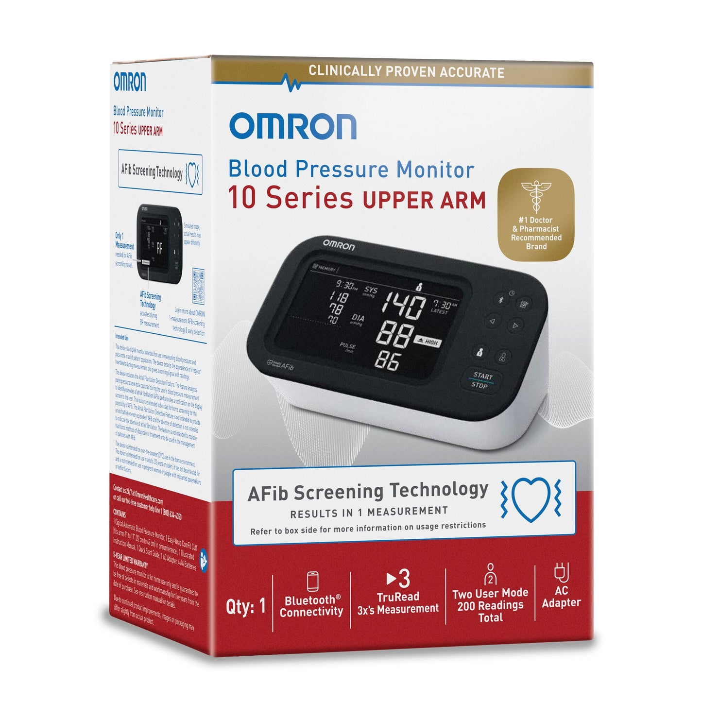 MONITOR, BP OMRON 10 SERIES UPPER ARM W/EASY WRAP (10/CS)