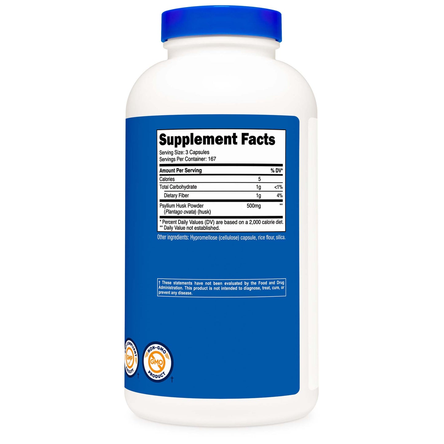 VITAMIN, CAP PSYLLIUM HUSK 500MG (500/BT 12BT/CS)