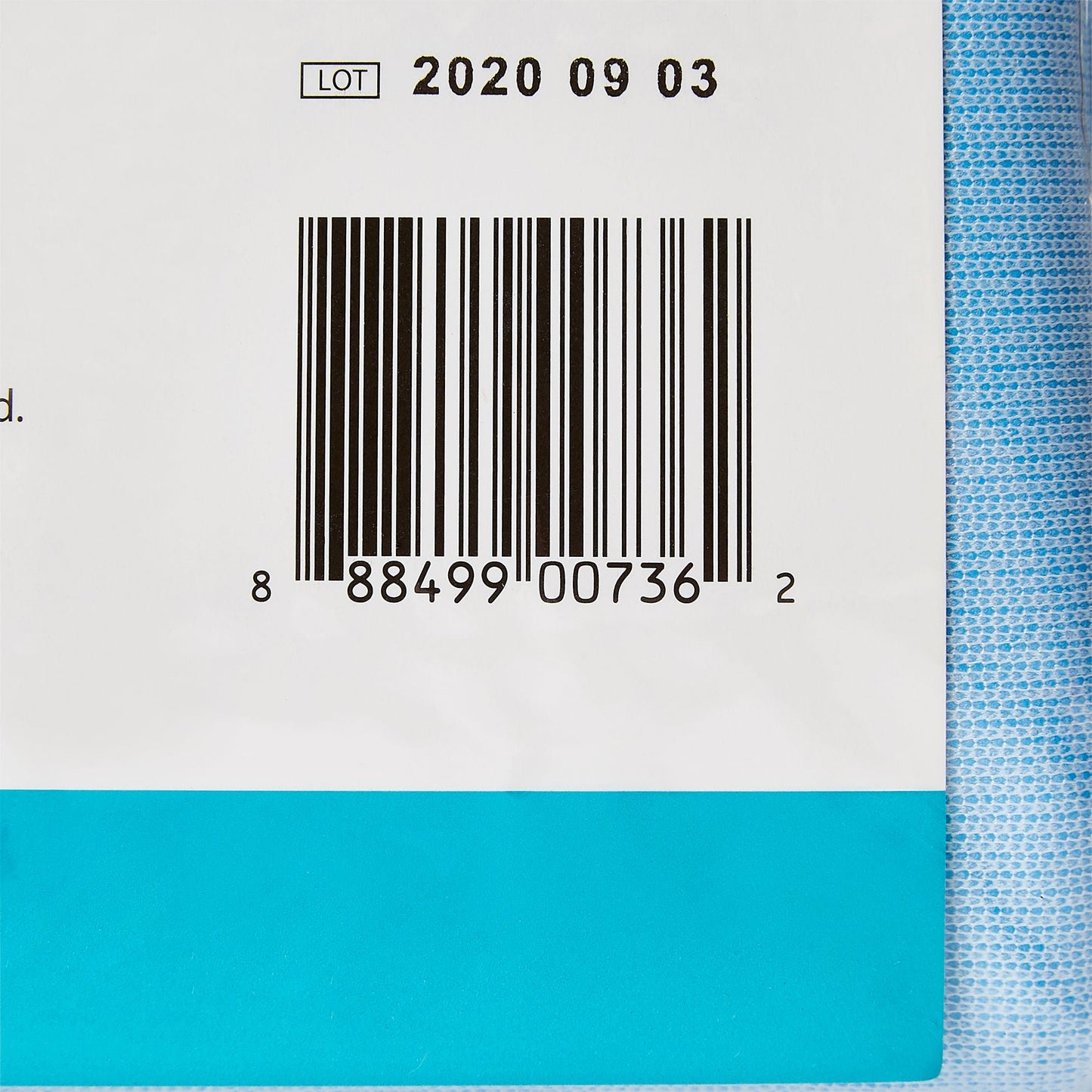 UNDERPAD, BED WATERPRF PVC BCKBLU/WHT 36"X54" (10/CS)