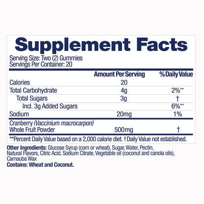 SUPPLEMENT, GUMMIES AZO CRANBERRY (40/BT 24BT/CS)