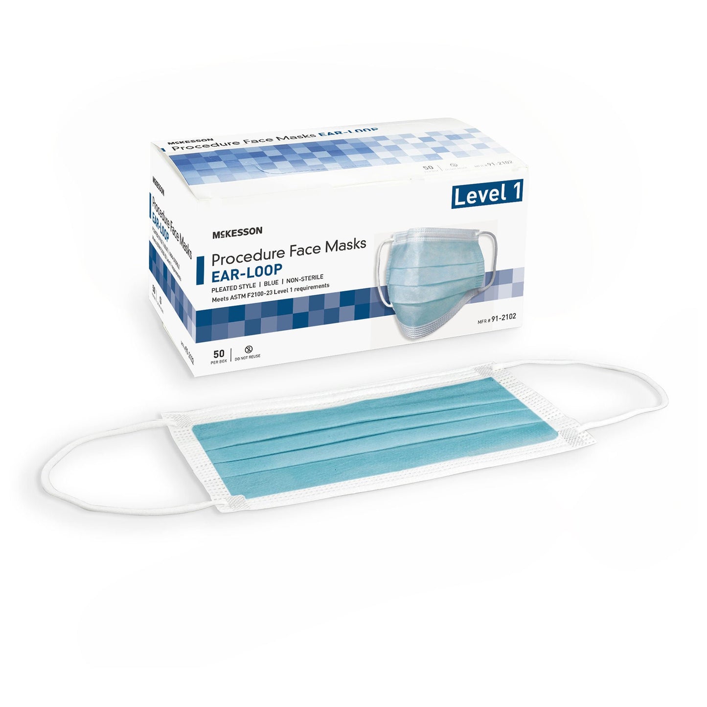 MASK, PROC LOOPS ASTM1 BLU (50/BX 10BX/CS)