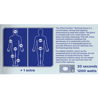 GLOVE, BATHING PROSKIN TENA SCENTED (5/PK 45PK/CS)