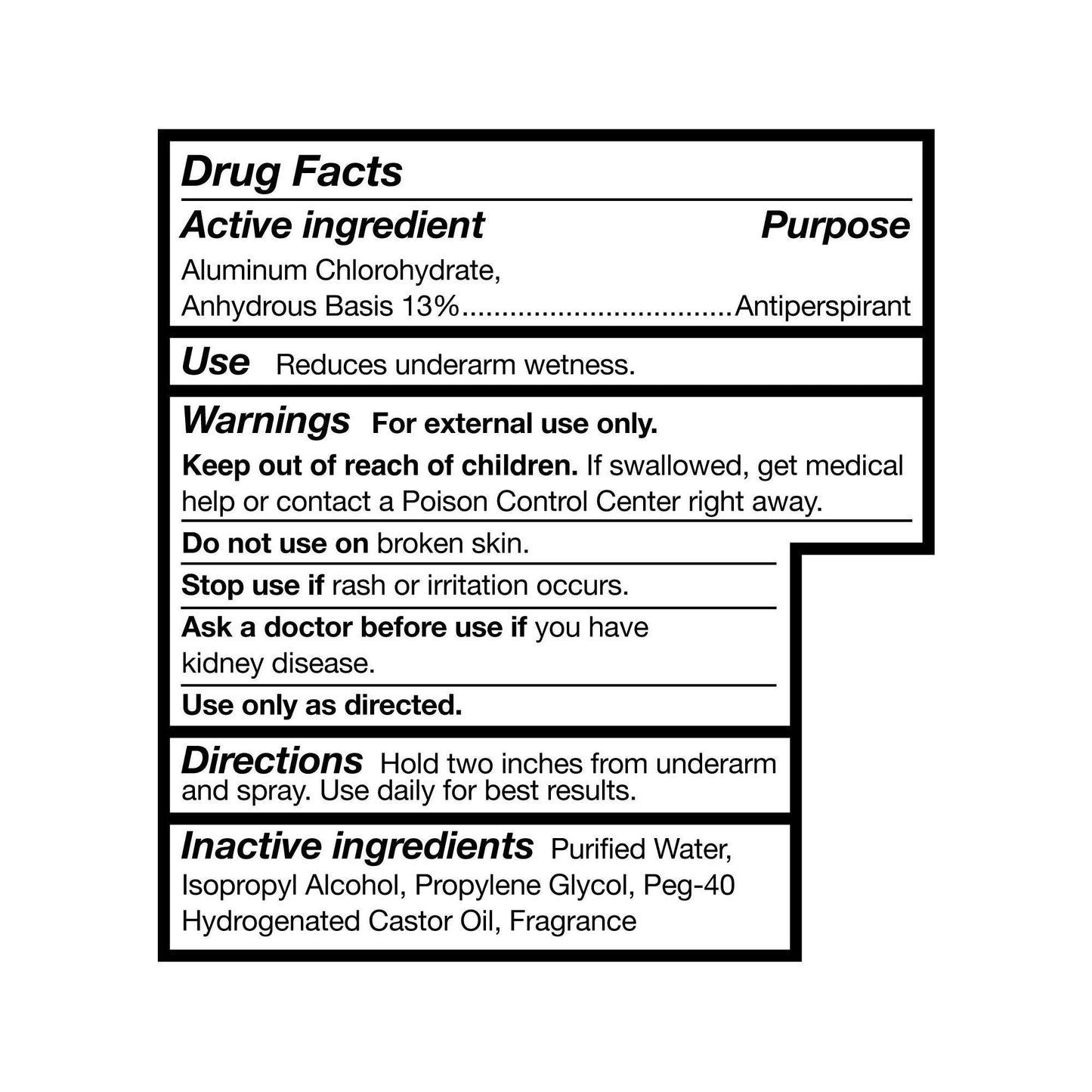 DEODORANT SPRAY, 4OZ (48/CS)