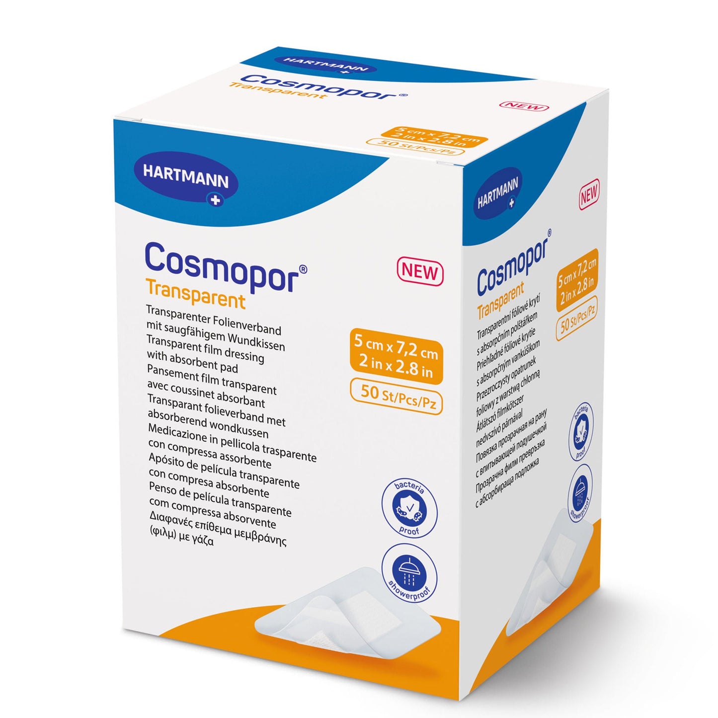 DRESSING, FILM COSMOPOR TRANS ST FILM 2"X2.8" (50/BX)
