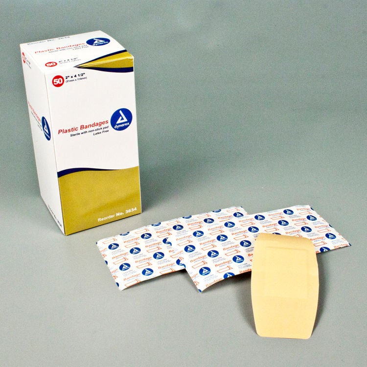BANDAGE, ADHSV PLAS 2"X4.5" XLG STR (50/BX 24BX/CS