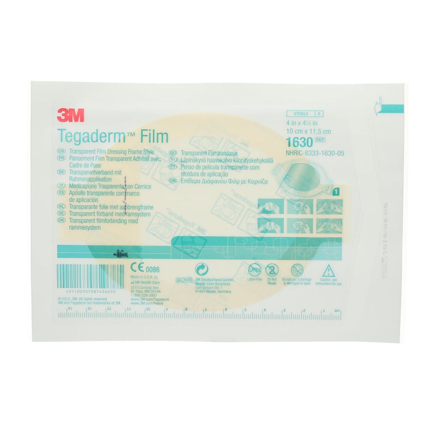 DRESSING, TRANSP 4"X4 1/2" (50/BX 4BX/CS) 3M