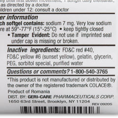 DOCUSATE SODIUM, CAP SGEL 100MG (100/BT 12BT/CS)