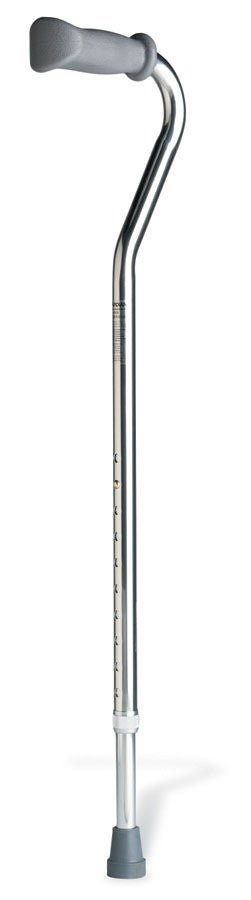 CANE, ALUM OFFST HNDL ADJ 30-39" ADLT BLK