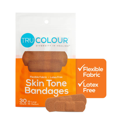 BANDAGE, ADH TRU-COLOUR BRN ORG BG 1"X3" (30/PK 50PK/CS)