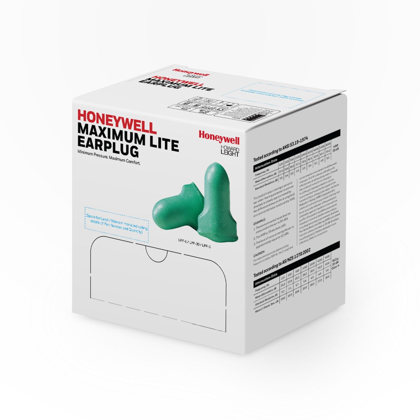 EARPLUG, LOW PRESS FM CORDLESSGRN (200/BX 10BX/CS) MAXLITE