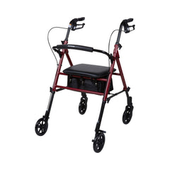 ROLLATOR, WALKER 6" WHEEL LOOPBRAKE UNIVERSAL RED