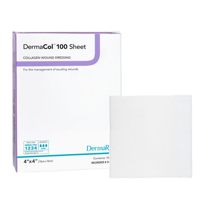 DRESSING, WOUND DERMACOL W/COLLAGEN 4"X4" (10/BX)