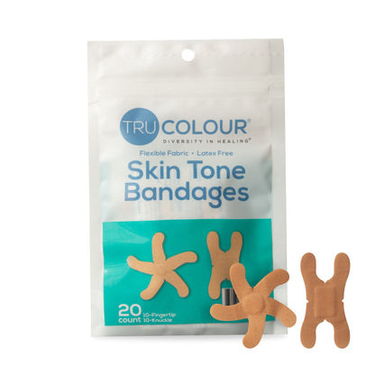 BANDAGE, KNUCKLE ADH TRU-COLOUR BGE ASTD (20/PK 50PK/CS)
