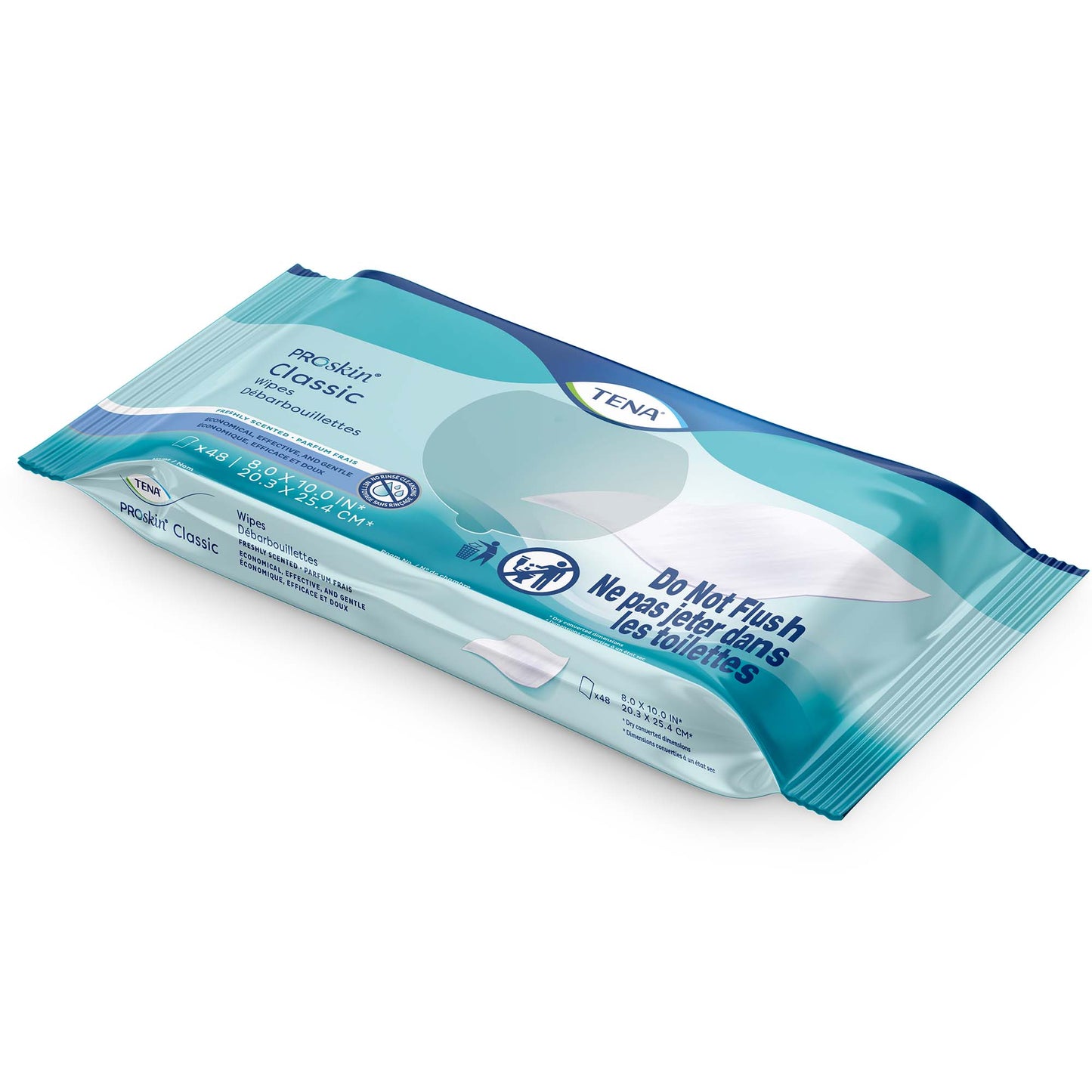 WIPES, CLASSIC TENA PROSKIN 8.0"X10.0" (48/PK 12PK/CS)