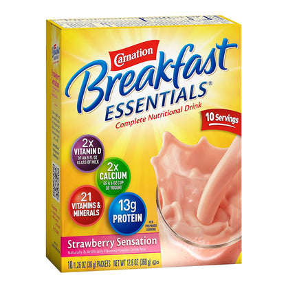 CARNATION, PDR INSTANT BREAKFAST STRWBRY (10/BX 6BX/CS)