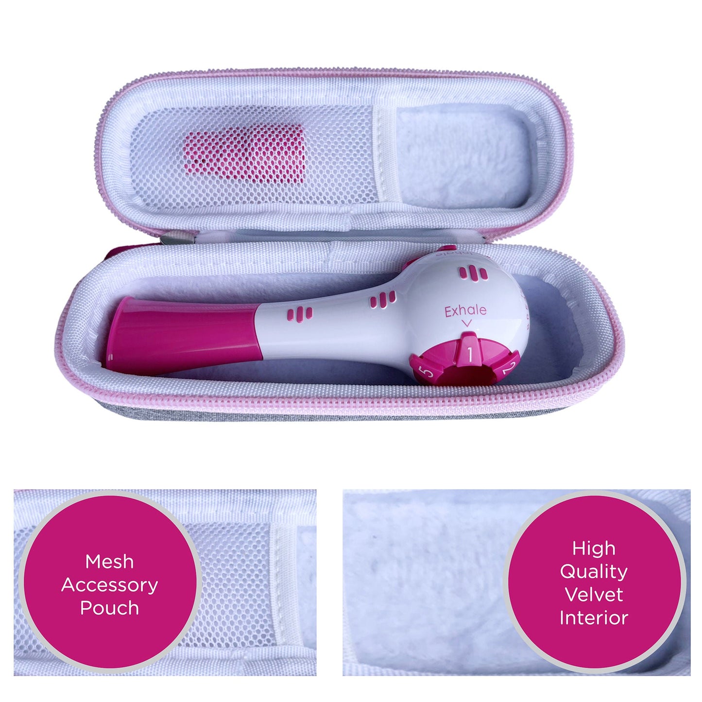 CASE, STORAGE TRAVEL HARD F/THE BREATHER PNK (200/CS)