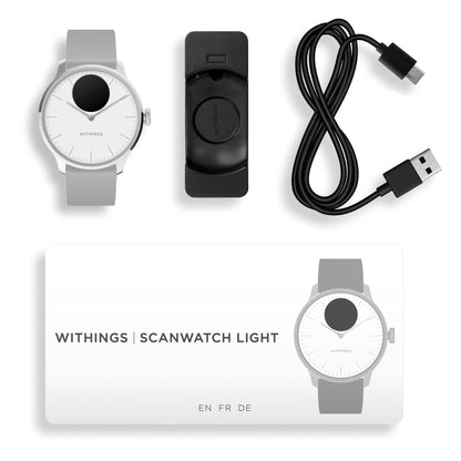 SMARTWATCH, HEALTH HYBRID DAILY SCANWATCH-LIGHT WHT 37MM