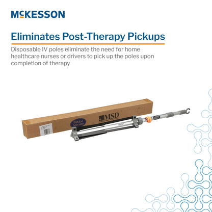 IV POLE, FLOOR DISP 3LEG 72" (12/CS)