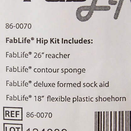 HIP KIT, W/SHOEHORN/SPONGE/REACHER/SOCK AID 26"