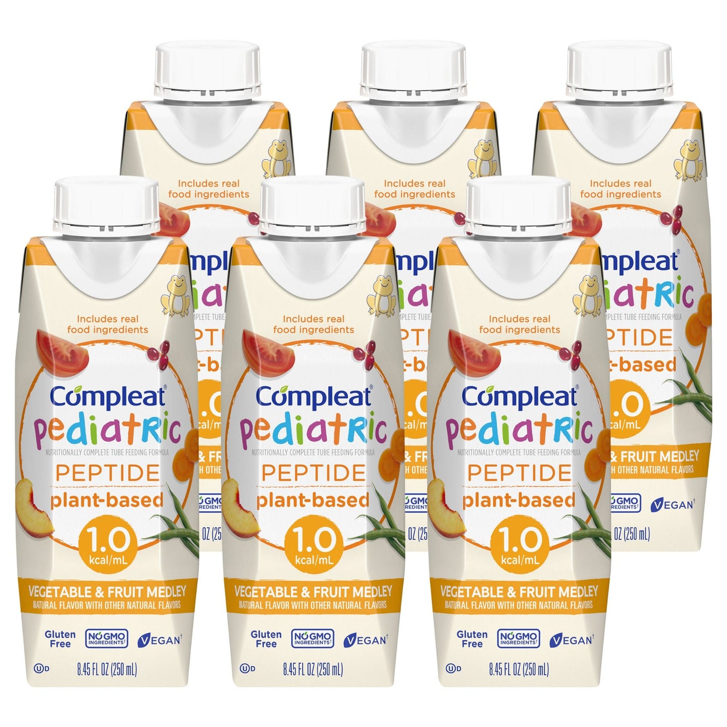 COMPLEAT PEPTIDE, 1.0 CAL PED VEG/ FRUIT MEDLEY 250ML (24/CS