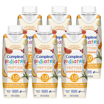 COMPLEAT PEPTIDE, 1.0 CAL PED VEG/ FRUIT MEDLEY 250ML (24/CS