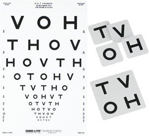 CHART, HOTV 10FT PROPORTIONALLY SPACED 9"X14"