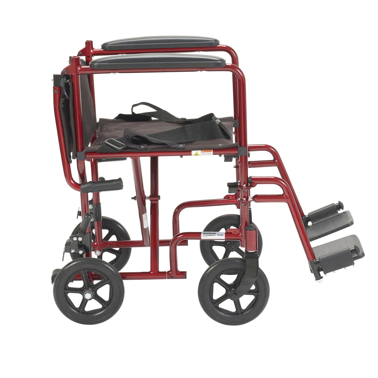 CHAIR, TRANSPORT ALUM RED 17" D/S