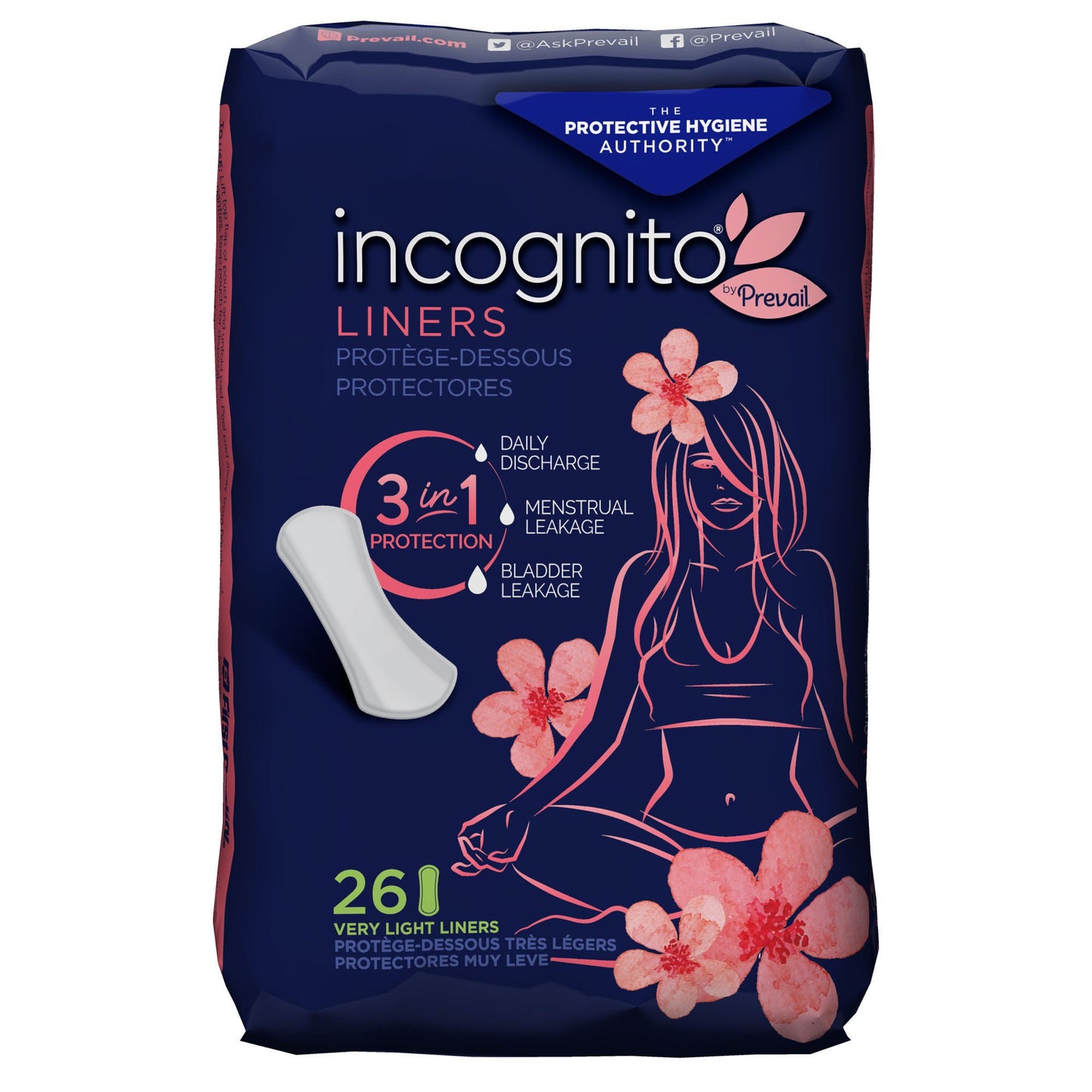 LINER, FEMININE PAD 3-IN-1 (26/BG 6BG/CS)