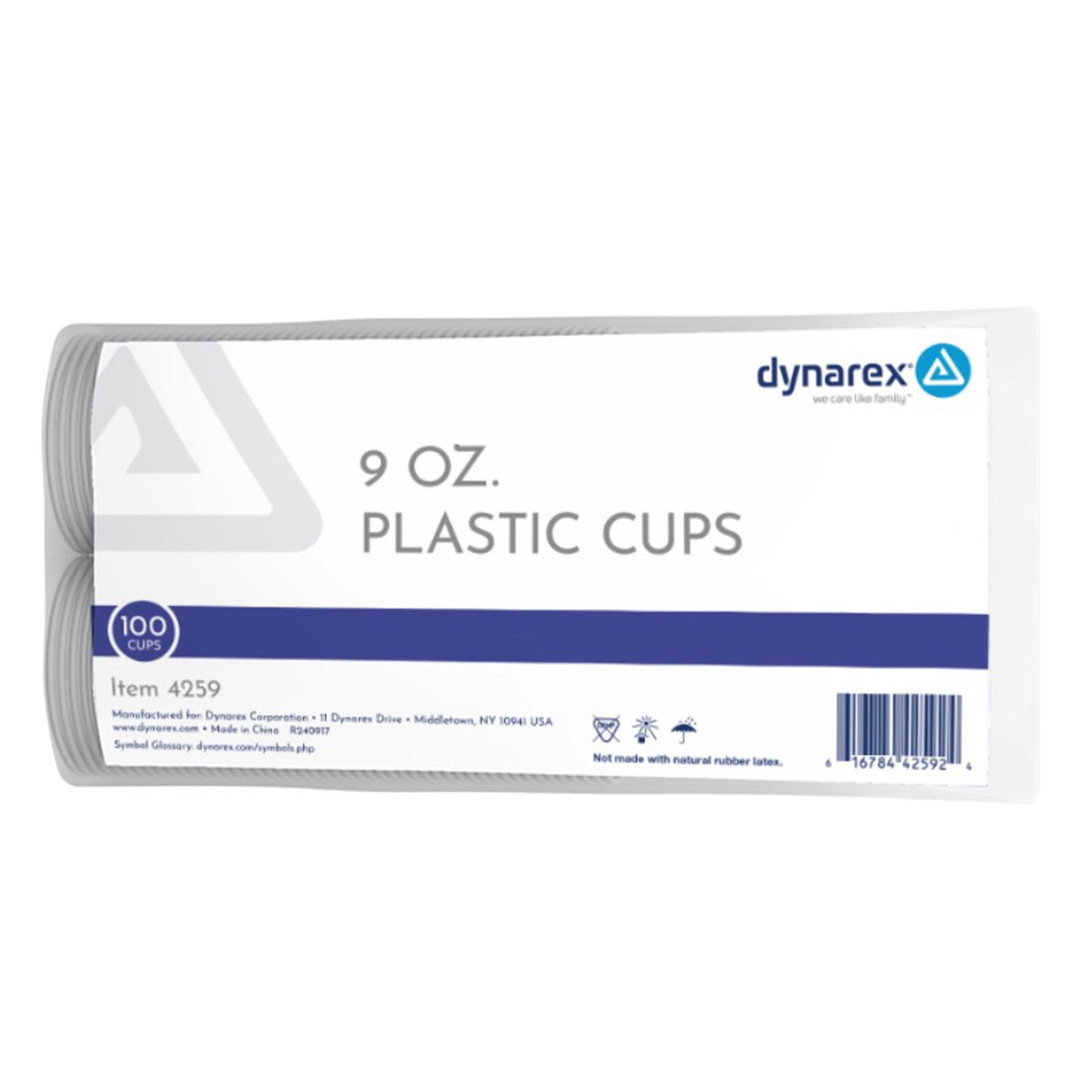 CUP, DRINK PLAS CLR 9OZ (100/PK 25PK/CS)