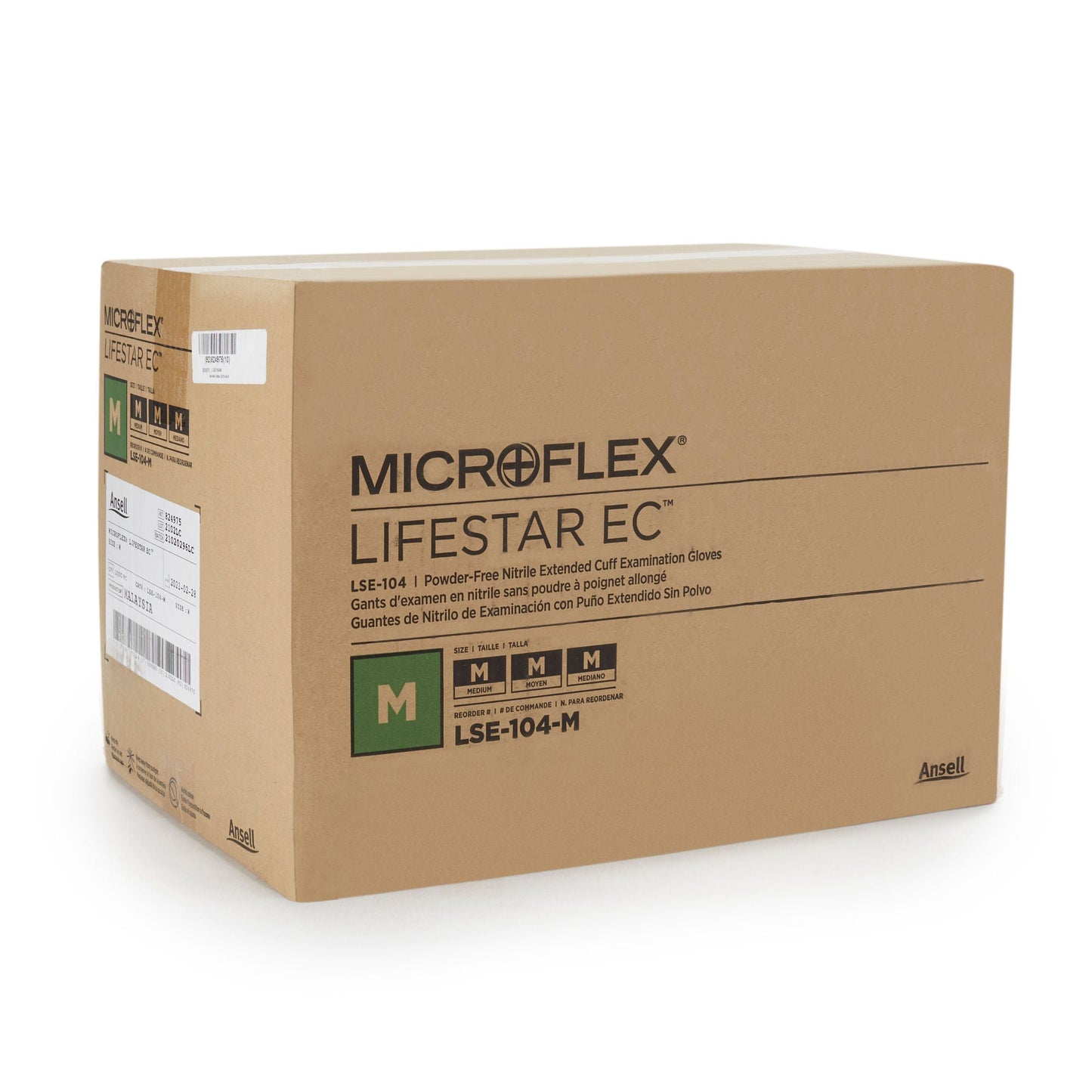 GLOVE, EXAM NTRL MED N/S EXTCF(100/BX 10BX/CS)