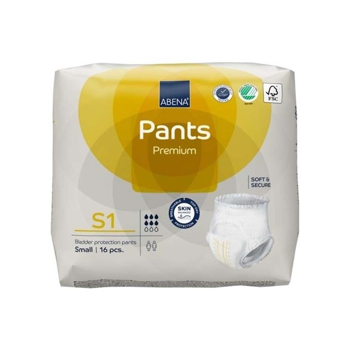 UNDERWEAR, INCONT ABENA PROT PREM S1 SM (16/PK 6PK/CS)