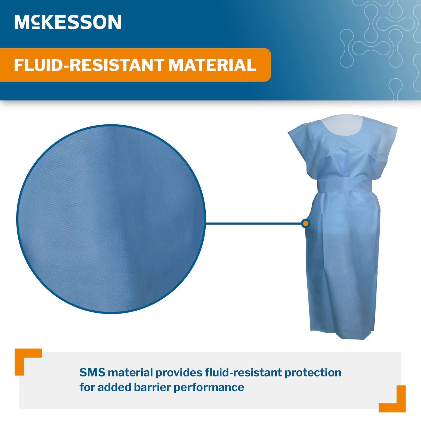 GOWN, EXAM FLUID RESIST BLUE OSFM (50/CS)