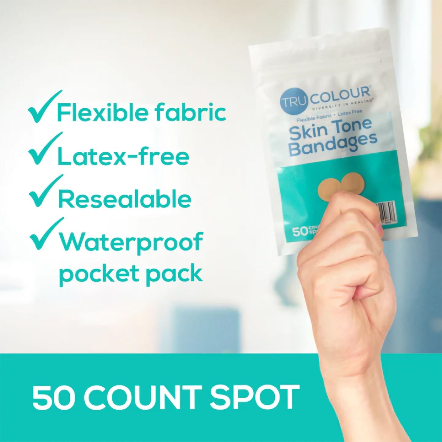 BANDAGE, SHADE SPOT ADH TRU-COLOUR BGE (50/PK 50PK/CS)