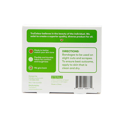 BANDAGE, STD ADH LF OLIVE SKINTONE GRN BX 1X3" (100/BX 12BX/