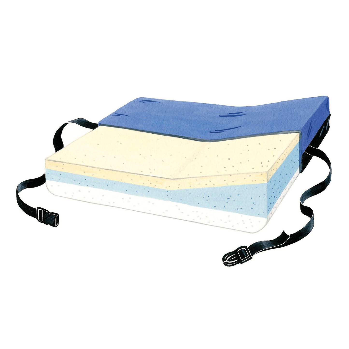 CUSHION, LATERAL POSITIONING 18X16X5X3 1/2" W/CVR D/S