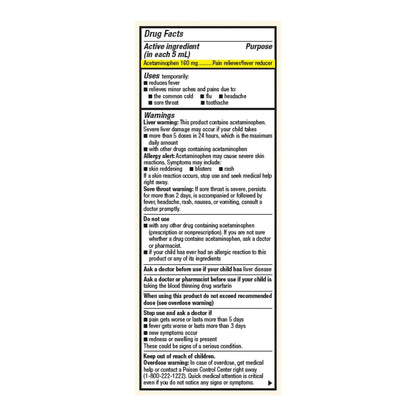ACETAMINOPHEN, SUSP FT 160MG/5MLAF CHILD GRAPE 4OZ