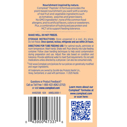 COMPLEAT PEPTIDE, 1.0 CAL VEG/FRUIT MEDLEY 250ML (24/CS)
