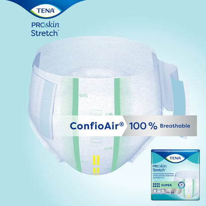 BRIEF, TENA SUPER STRCH MED/REG (28/BG 2BG/CS) SCAPER