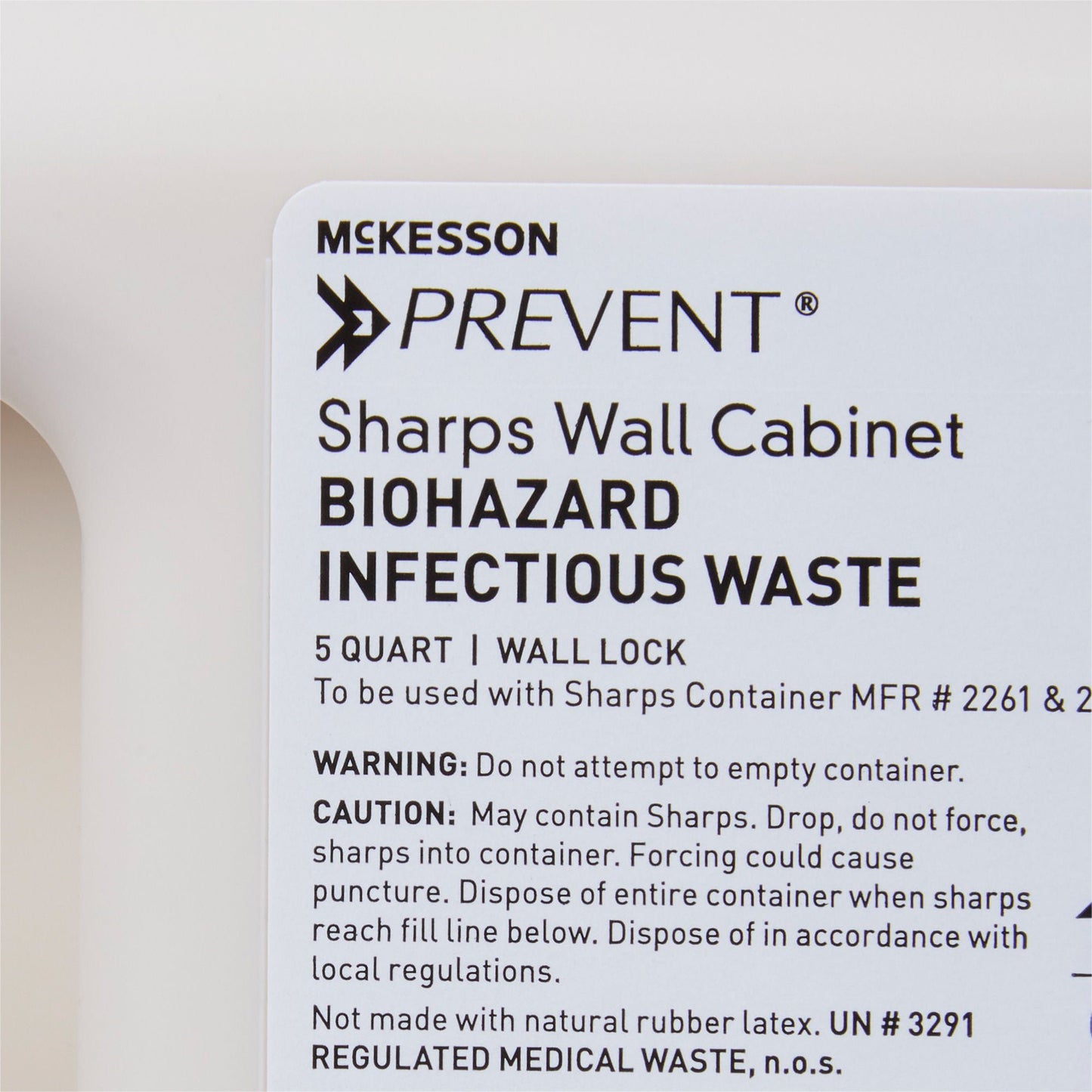 CABINET, SHARPS LOCK WALL 5QT W/2KEYS (2/CS)