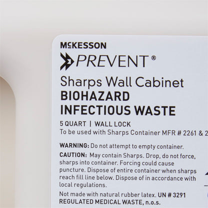 CABINET, SHARPS LOCK WALL 5QT W/2KEYS (2/CS)