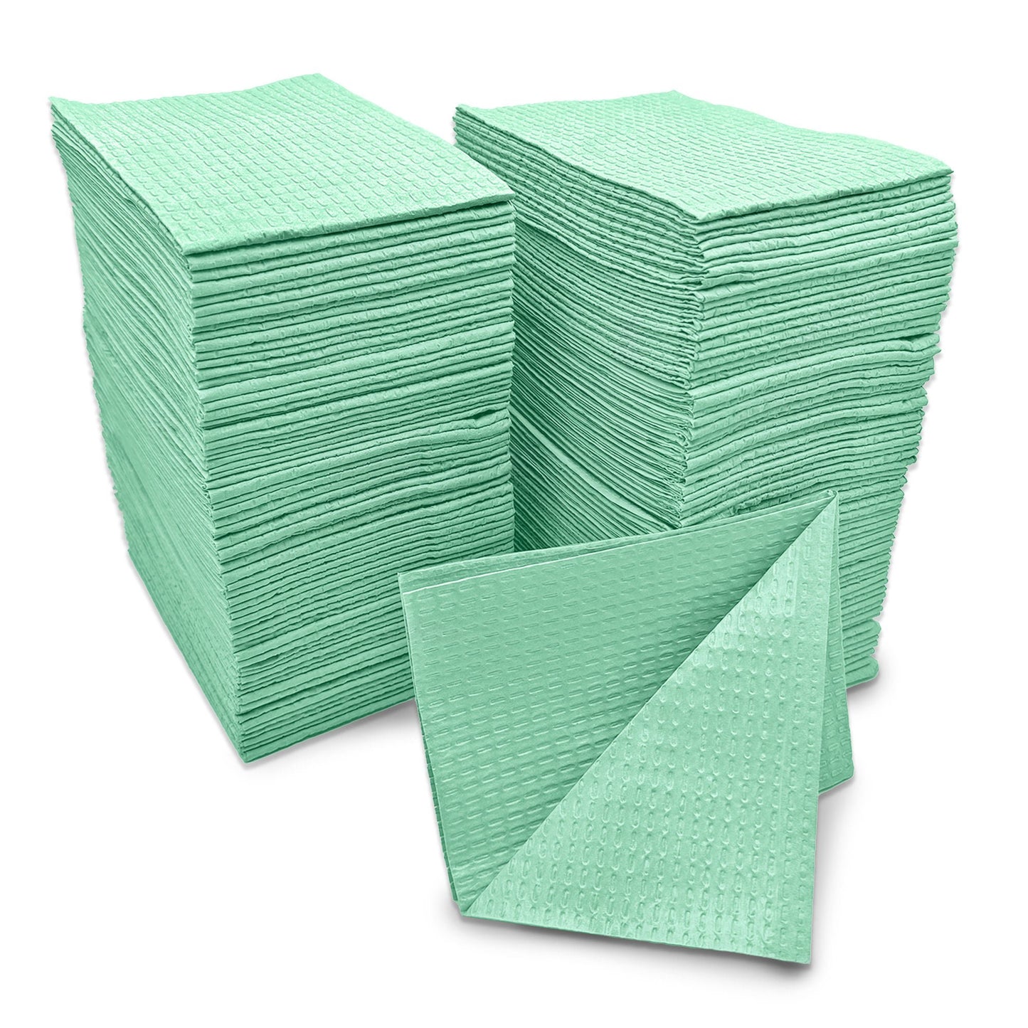 TOWEL, POLY 3PLY TIS GRN 13"X18" (500/CS