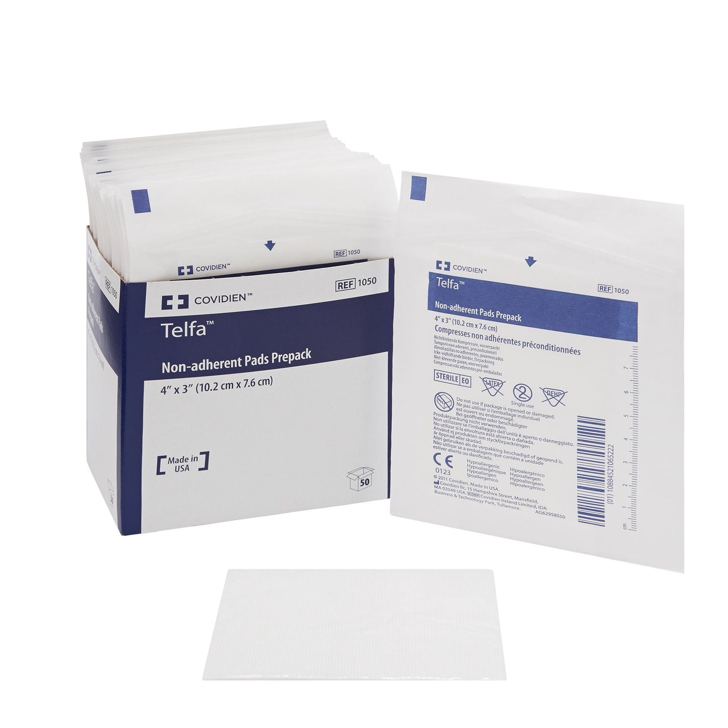DRESSING, TELFA STR N/ADH 4"X3" 1'S (50/CT)