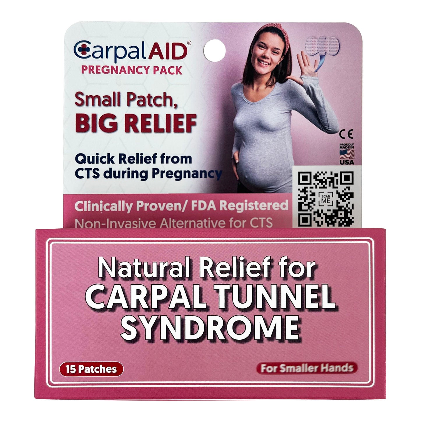 PATCH, HAND CARPAL AID PATCH PREGNANCY PK SM (15/PK 48PK/CS)