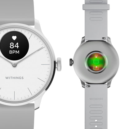SMARTWATCH, HEALTH HYBRID DAILY SCANWATCH-LIGHT WHT 37MM