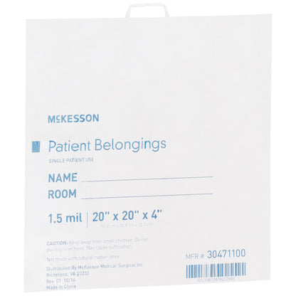 BAG, PAT HNDL 20X20X4 WHT (250/CS)