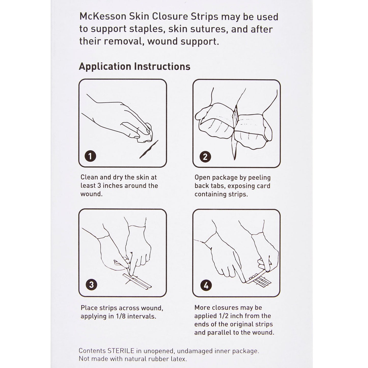 CLOSURE, SKIN REINF LF 1/4X4" (10/PK 50PK/BX 4BX/CS)