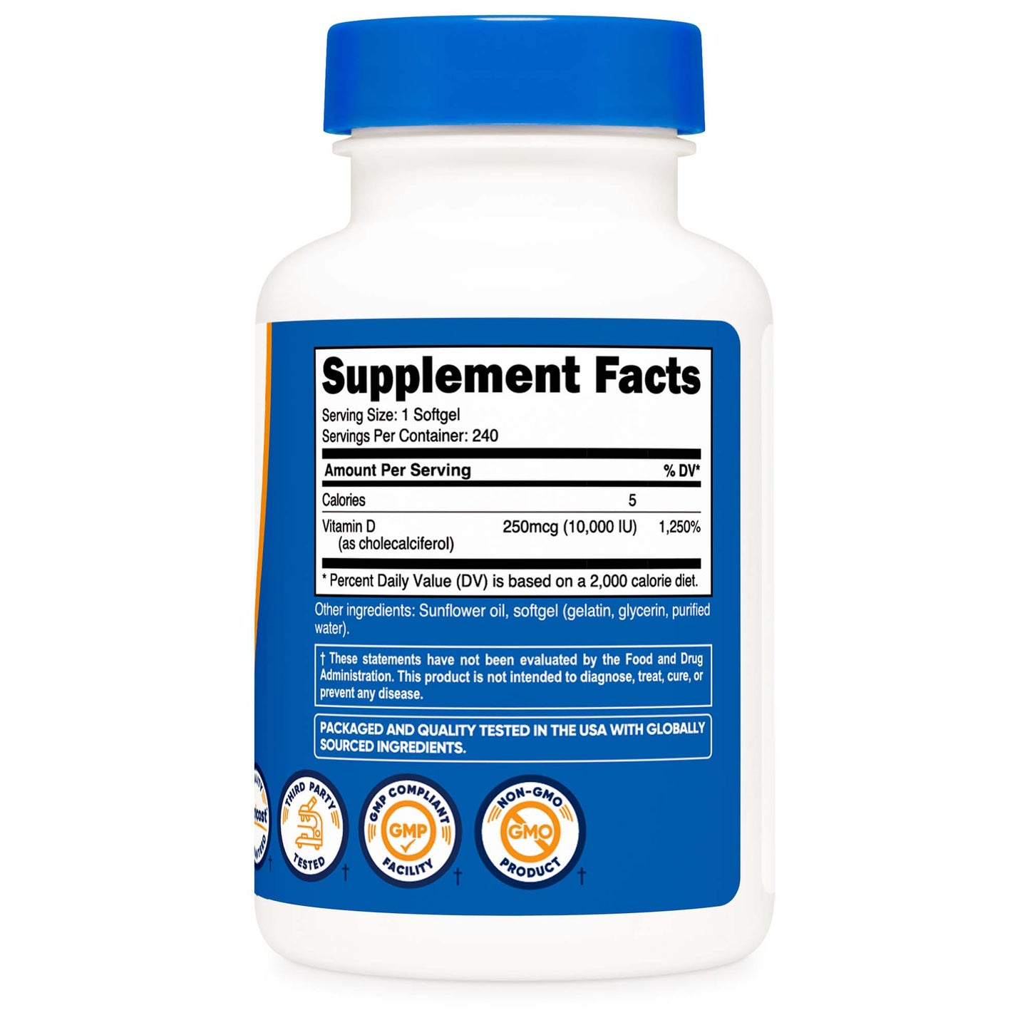 VITAMIN D3, SGEL 10,000IU (240/BT 12BT/CS)