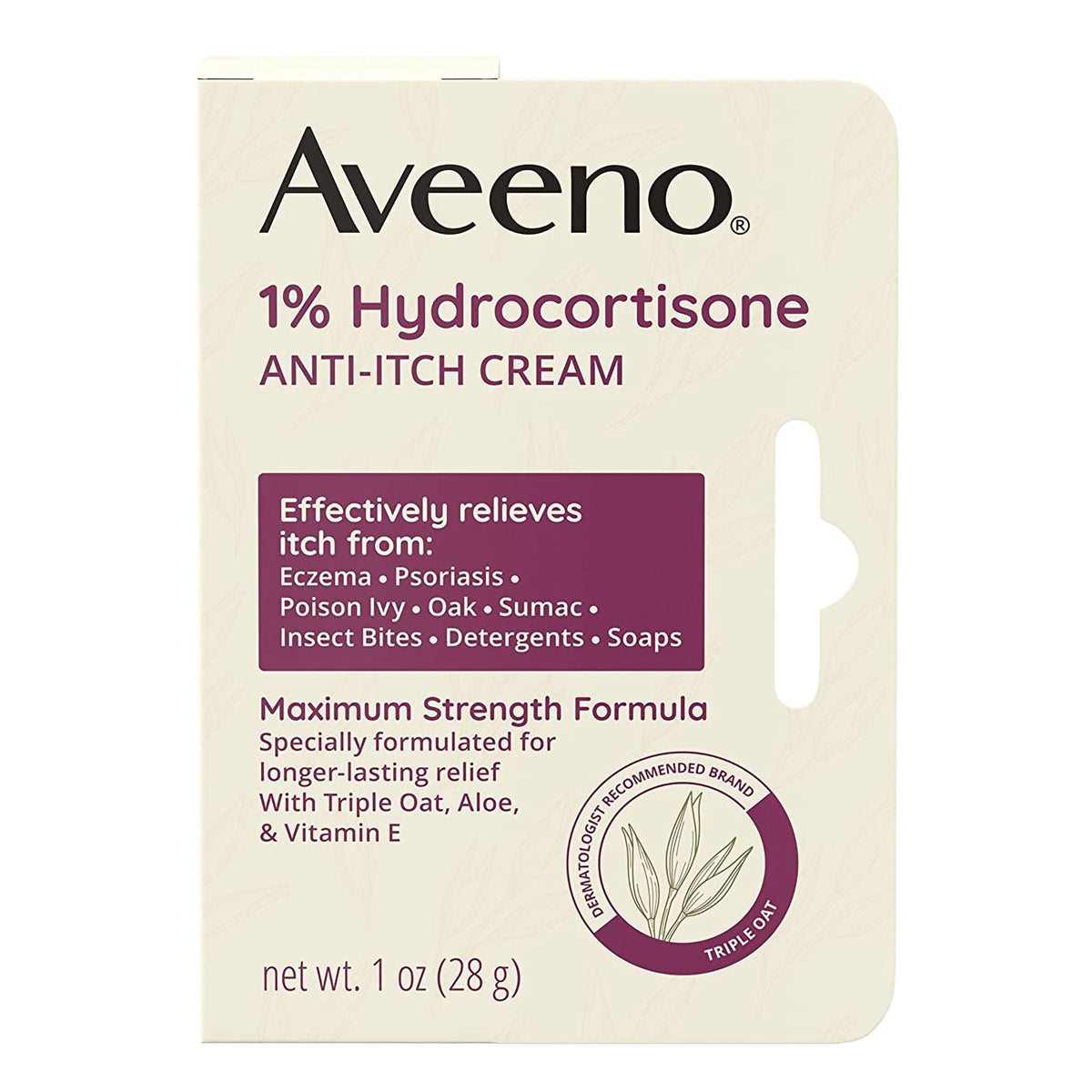 AVEENO, CRM NAT HYDROCORTISONEANTI-ITCH 1OZ
